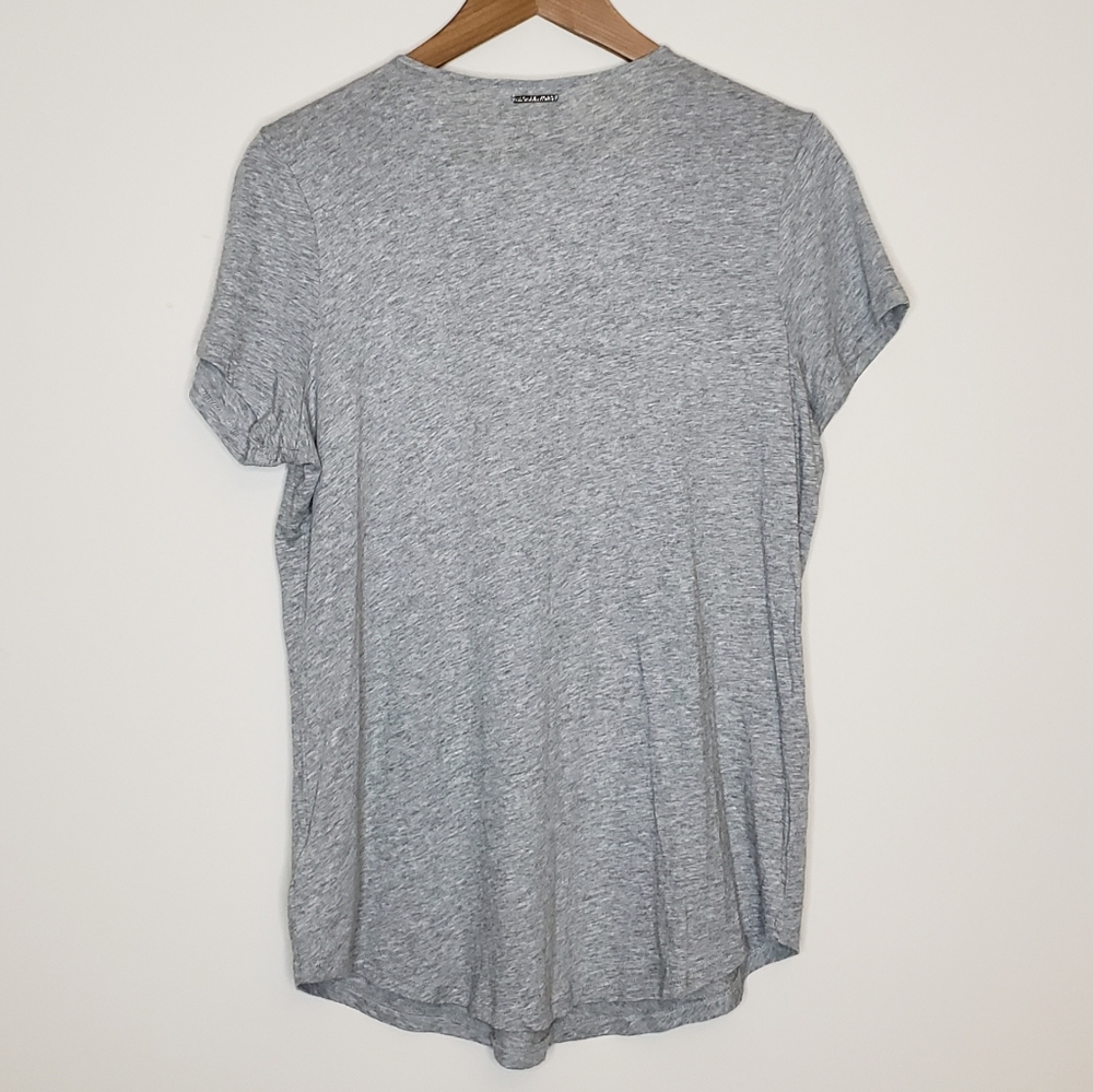 Michael Kors gray blouse short sleeve shirt Large - Picture 3 of 8